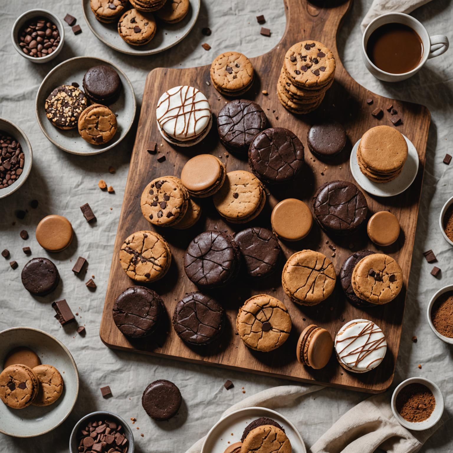 An assortment of brownies, cookies and slices